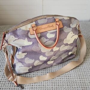 Dooney & Bourke Purple and Cream Tote Bag